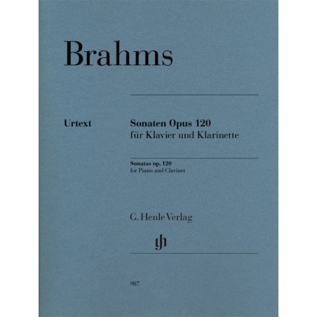 Partition Clarinette Sonates Brahms HN987 Le kiosque à musique Avingon