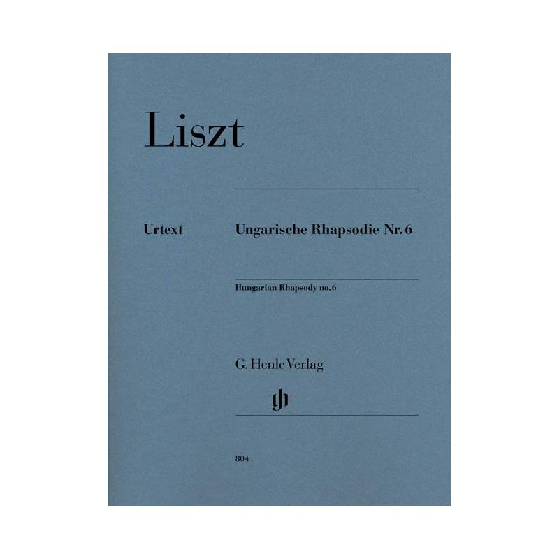 Partition Liszt Rhapsodie Hongroise n°6 HN804 le kiosque à musique Avignon