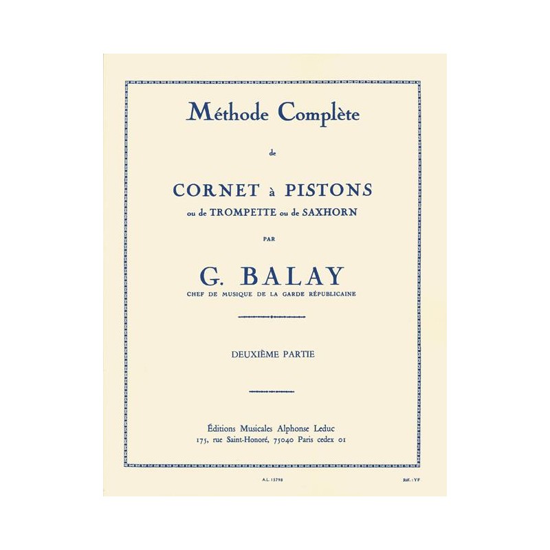 Guillaume Balay Méthode complète de cornet