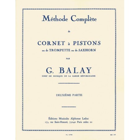 Guillaume Balay Méthode complète de cornet