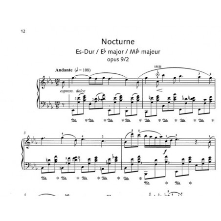 Chopin Nocturnes partition piano