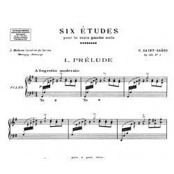 Saint-Saëns Etudes main gauche partition