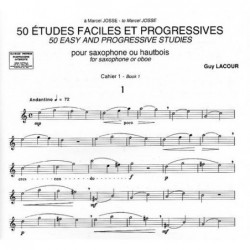 50 études faciles et progressives partition saxophone avignon