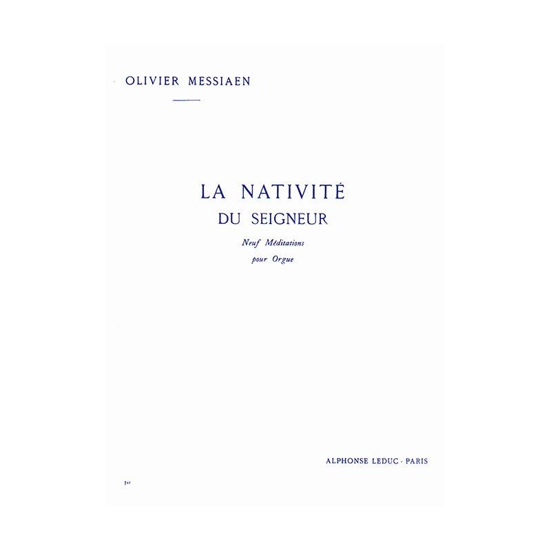 Partition Olivier Messiaen La nativité du seigneur AL19266 le kiosque à musique Avignon