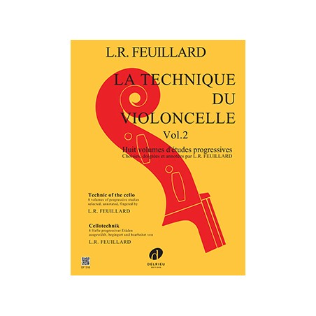 Feuillard technique du violoncelle volume 2 DF518 le kiosque à musique Avignon