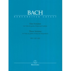 Bach 3 sonates partition viole de gambe