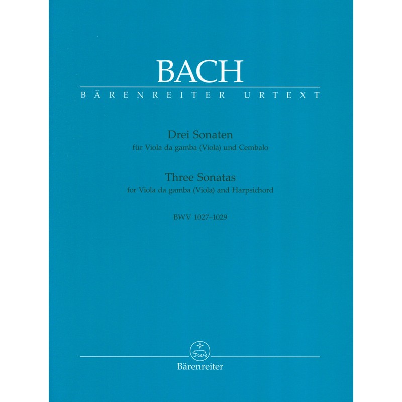 Bach 3 sonates partition viole de gambe