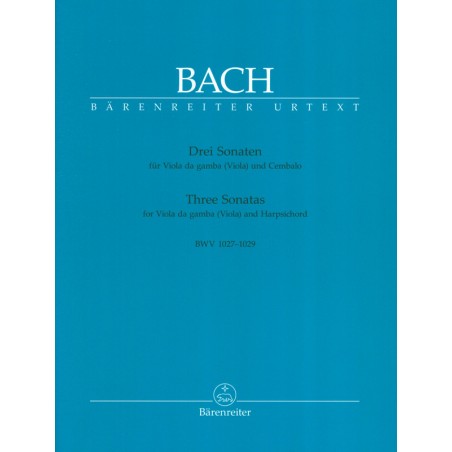 Bach 3 sonates partition viole de gambe