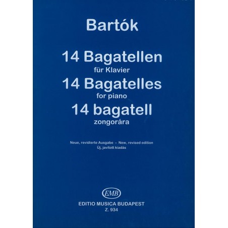 Bartok 14 bagatelles partition