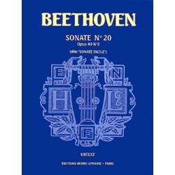 Beethoven sonate n°20 -partition piano