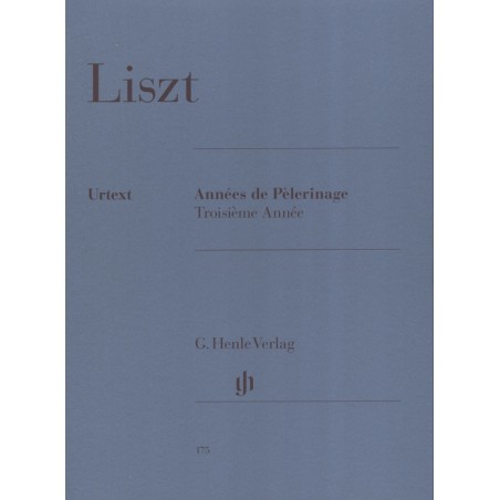 PARTITION LISZT ANNEES DE PELERINAGE - KIOSQUE MUSIQUE AVIGNON