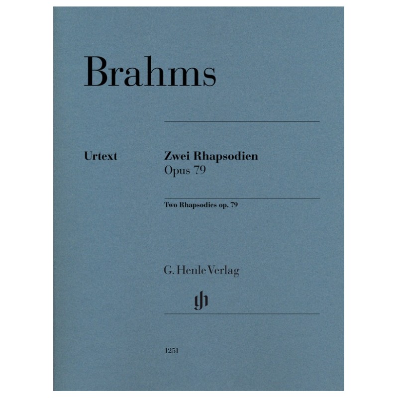 Brahms 2 Rhapsodies Opus 79 - Partition piano