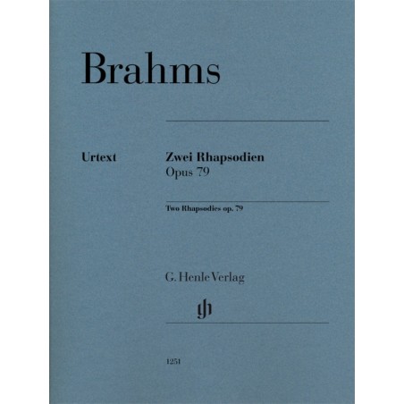 Brahms 2 Rhapsodies Opus 79 - Partition piano