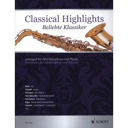 Partition CLASSICAL HIGHLIGHTS pour saxophone - Le kiosque à musique Avignon