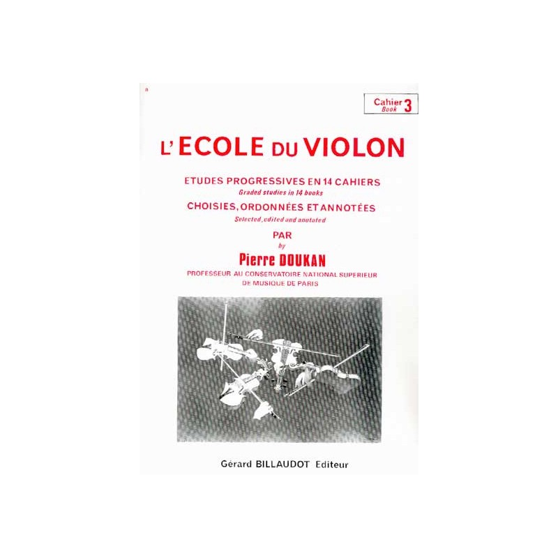 Pierre DOUKAN L'école du violon 3 - Le kiosque à musique, librairie musicale Avignon