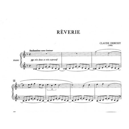 Partition Debussy Reverie - Avignon Les Angles Chateaurenard