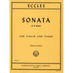 Partition Henry ECCLES Sonate violon sol mineur - Avignon