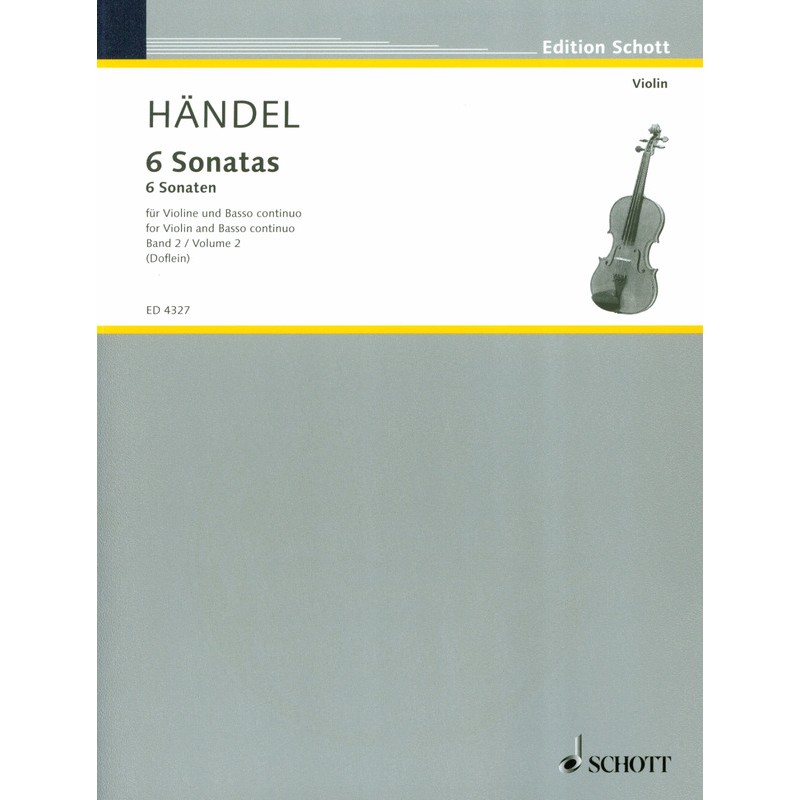 Partition des Sonates pour violon de Haendel