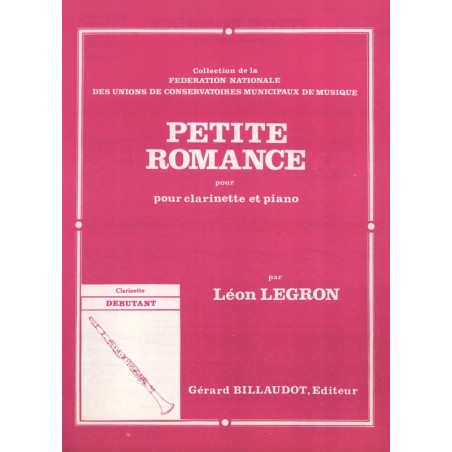 Partition PETITE ROMANCE de Léon Legron