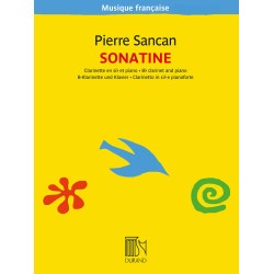 Partition Pierre Sancan Sonatine pour clarinette