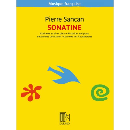 Partition Pierre Sancan Sonatine pour clarinette