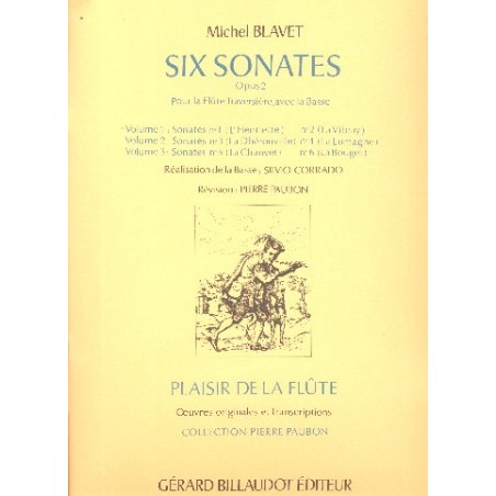 Partition Michel Blavet Sonates pour flûte Opus 2