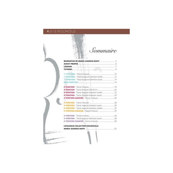 les positions au violoncelle - Partition - partition reliée