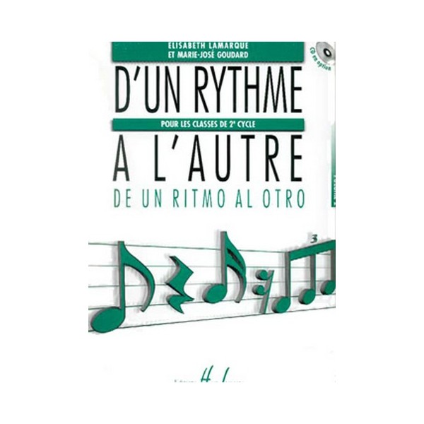 D'un rythme à l'autre volume 1 partition