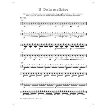 Partition rudiments xylophone  - Thierry Deleruyelle