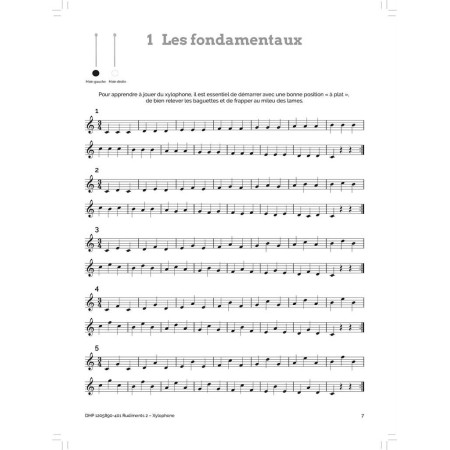 Partition rudiments xylophone  - Thierry Deleruyelle