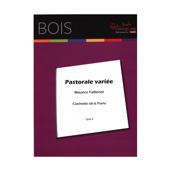 Maurice Faillenot Pastorale Variée partition clarinette