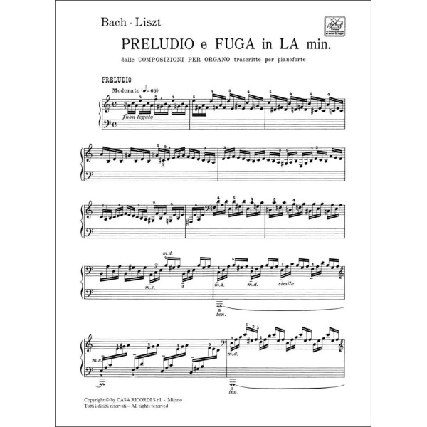 Prélude et fugue BWV 543 transcription de Liszt