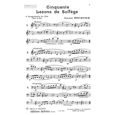 jeanne Bourcier premier solfège volume 3