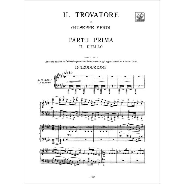 Partition IL TROVATORE de Verdi