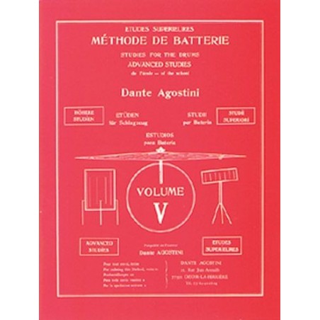 Méthode Agostini volume 5 batterie - Le kiosque à musique